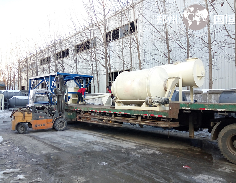 節(jié)能型(半自動)保溫砂漿生產(chǎn)線發(fā)貨現(xiàn)場